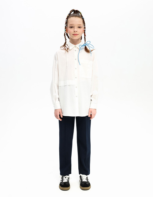 Тёмно-синие брюки для девочки