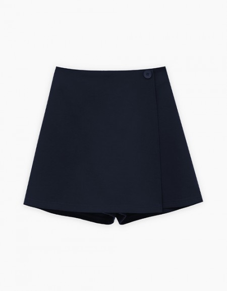 Тёмно-синяя юбка-шорты для девочки