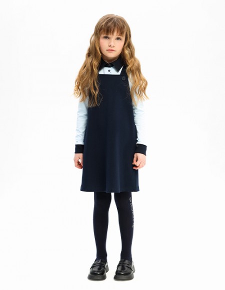 Тёмно-синий сарафан для девочки