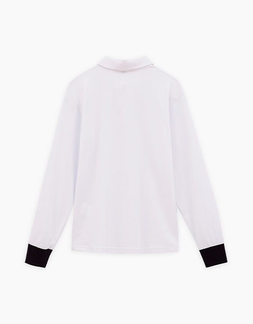 Белый джемпер-поло для мальчика Белый джемпер-поло для мальчика