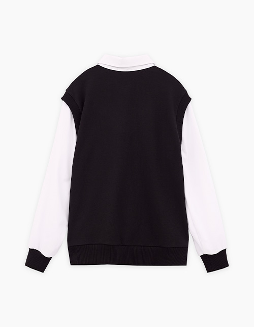 Чёрный джемпер-поло для мальчика Чёрный джемпер-поло для мальчика