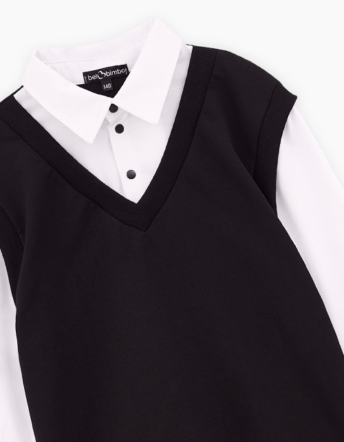 Чёрный джемпер-поло для мальчика Чёрный джемпер-поло для мальчика