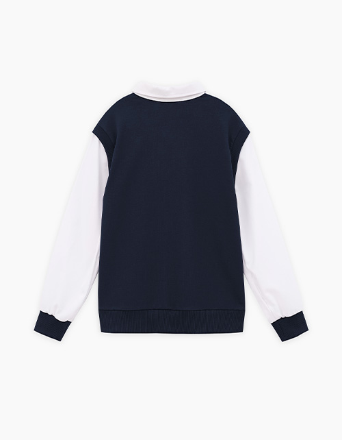 Тёмно-синий джемпер-поло для мальчика Тёмно-синий джемпер-поло для мальчика