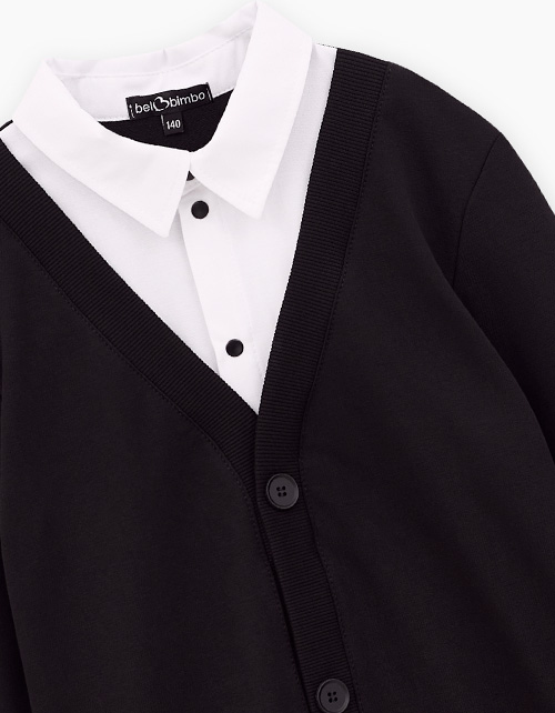 Чёрный джемпер-обманка для мальчика Чёрный джемпер-обманка для мальчика