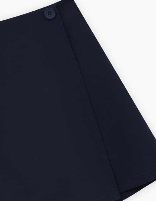 Тёмно-синяя юбка-шорты для девочки