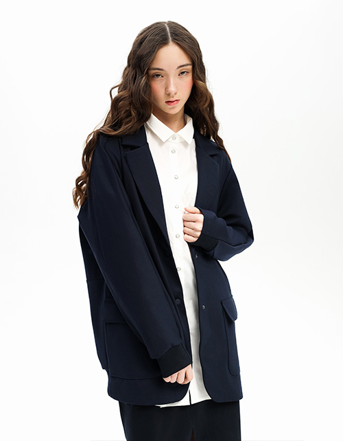 Тёмно-синий жакет для девочки