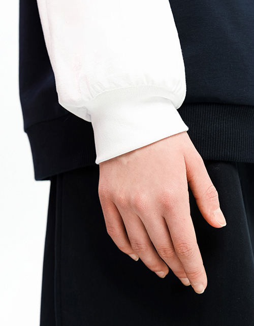 Тёмно-синий джемпер-обманка для девочки Тёмно-синий джемпер-обманка для девочки