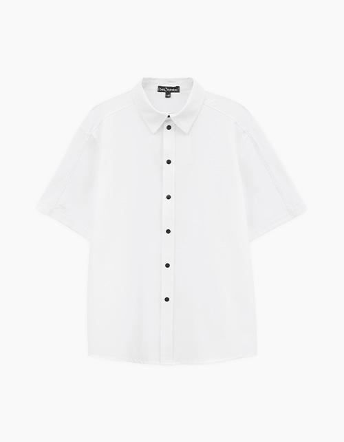 Белая рубашка с коротким рукавом для мальчика Белая рубашка с коротким рукавом для мальчика