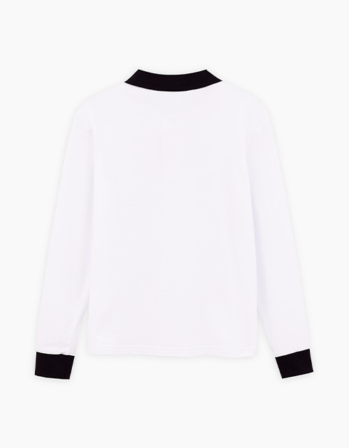 Белый джемпер-поло для девочки