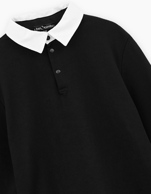 Чёрный джемпер-обманка для мальчика