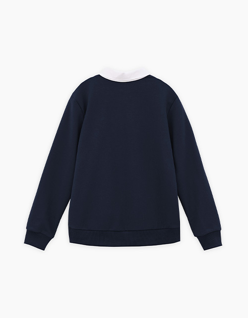 Тёмно-синий джемпер-обманка для мальчика Тёмно-синий джемпер-обманка для мальчика