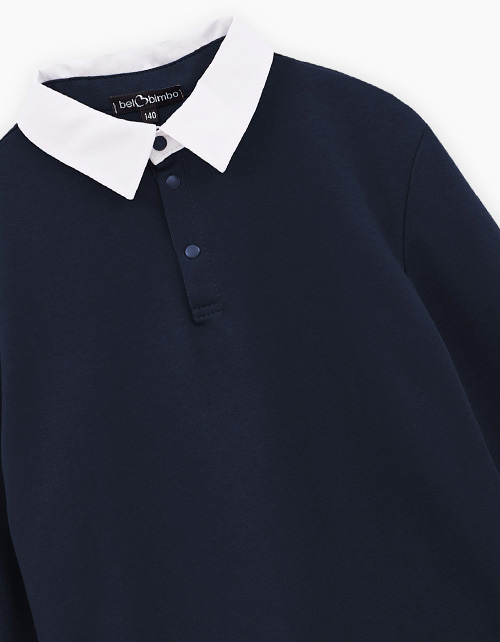 Тёмно-синий джемпер-обманка для мальчика Тёмно-синий джемпер-обманка для мальчика