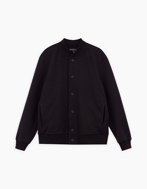 Чёрный жакет-бомбер для мальчика