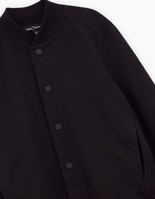 Чёрный жакет-бомбер для мальчика