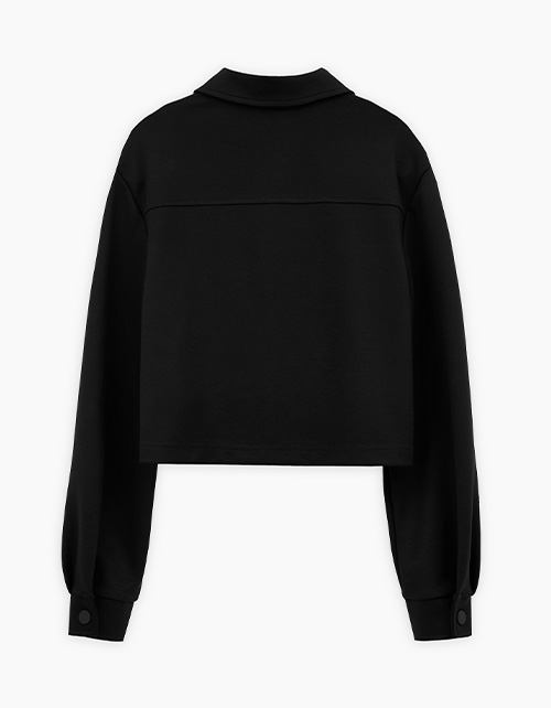 Чёрный укороченный жакет для девочки Чёрный укороченный жакет для девочки