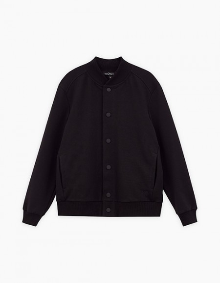 Чёрный жакет-бомбер для мальчика