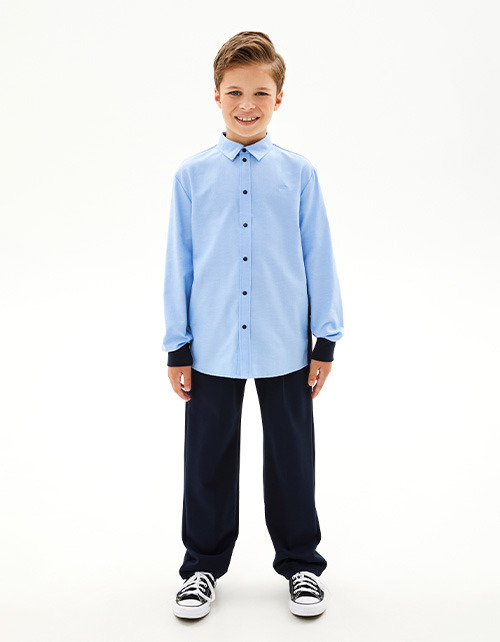 Голубая рубашка для мальчика Голубая рубашка для мальчика