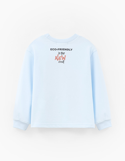 Голубой лонгслив для девочки Голубой лонгслив для девочки