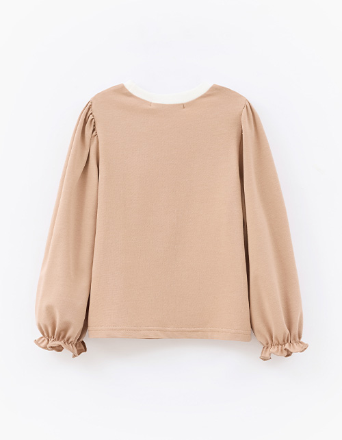 Бежевый лонгслив для девочки Бежевый лонгслив для девочки