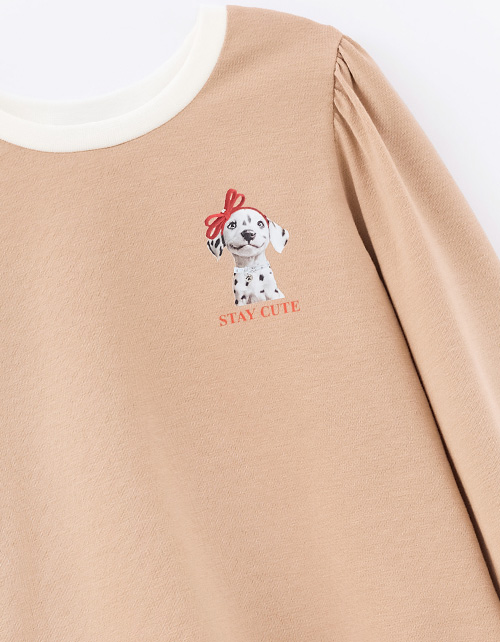 Бежевый лонгслив для девочки Бежевый лонгслив для девочки