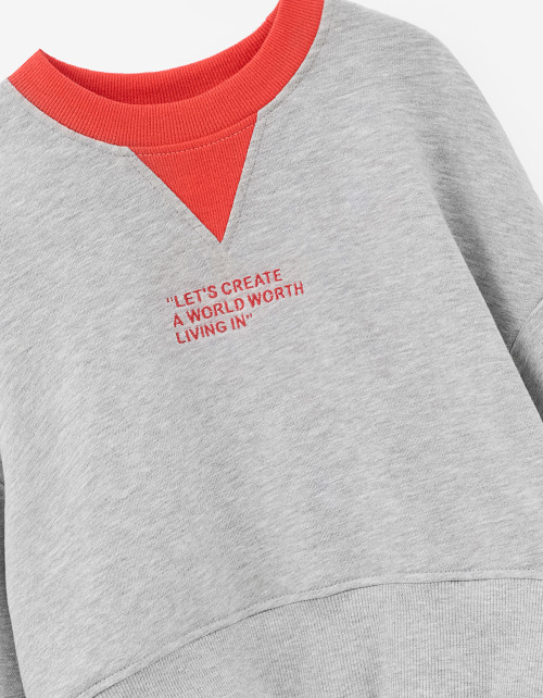 Укороченный свитшот для девочки