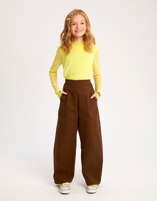 Лонгслив лайм для девочки