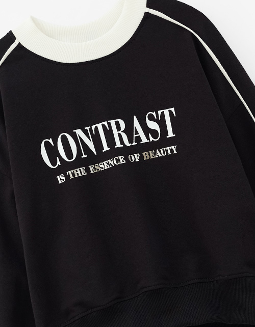 Чёрный свитшот для девочки