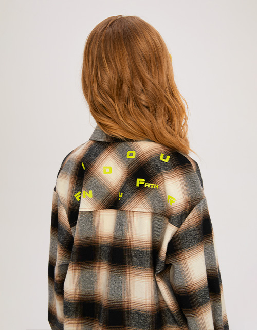 Рубашка в клетку для девочки