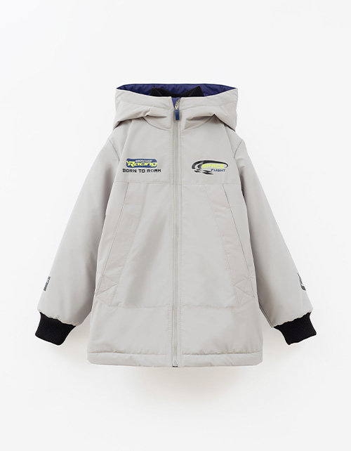 Светло-серая осенняя куртка для мальчика