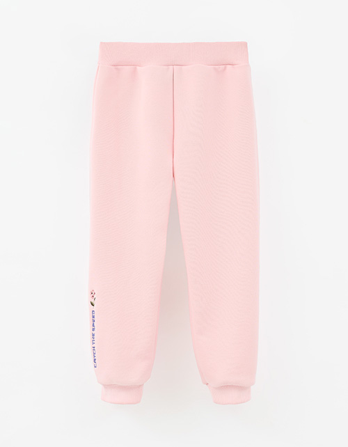 Светло-розовые брюки-джоггеры для девочки