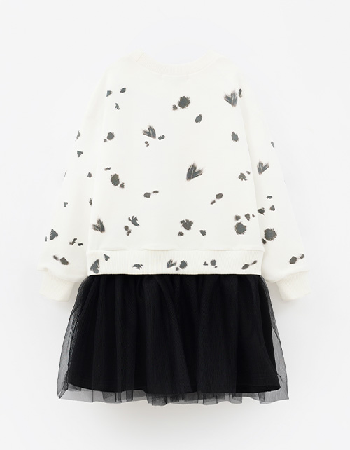 Платье с чёрной юбкой для девочки