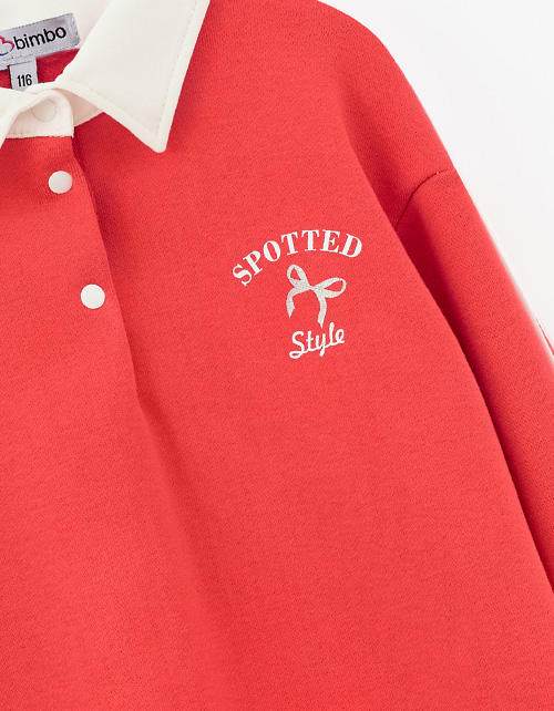 Свитшот-поло для девочки