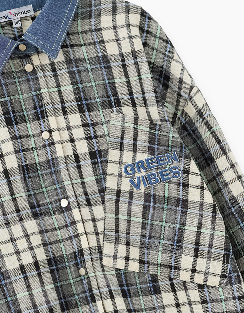 Рубашка в клетку для девочки