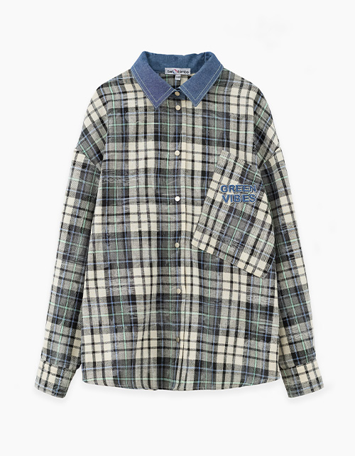 Рубашка в клетку для девочки Рубашка в клетку для девочки