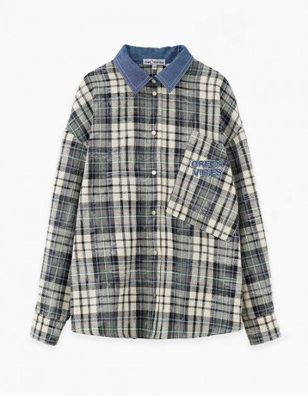 Рубашка в клетку для девочки