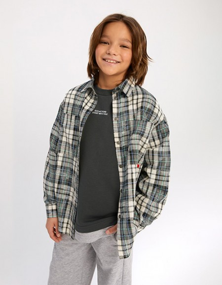 Рубашка в клетку для мальчика