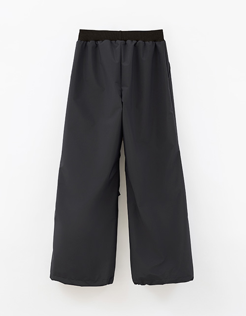 Чёрные утеплённые брюки-парашюты на флисе для девочки