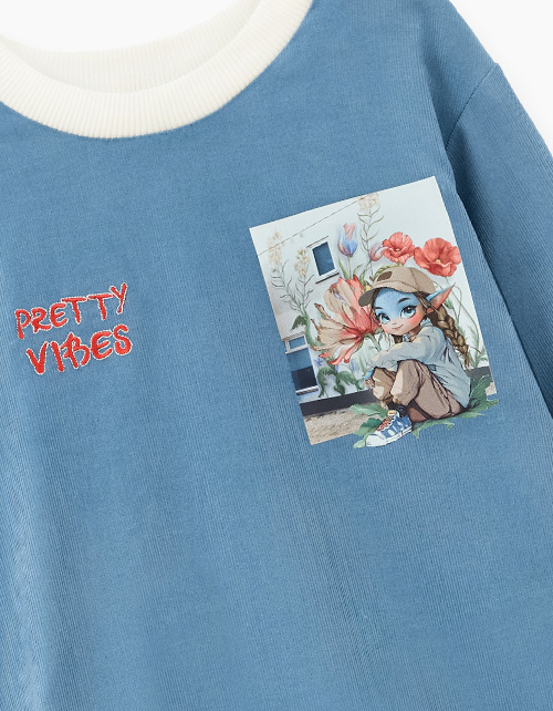 Авторское платье из вельвета для девочки