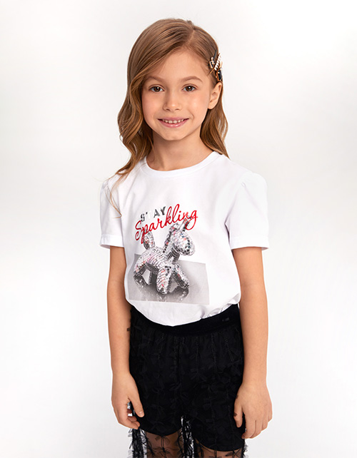 Белая футболка для девочки Белая футболка для девочки