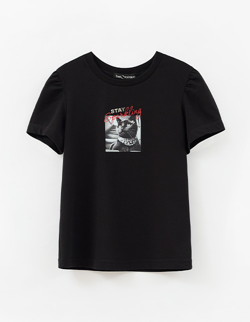 Чёрная футболка для девочки Чёрная футболка для девочки