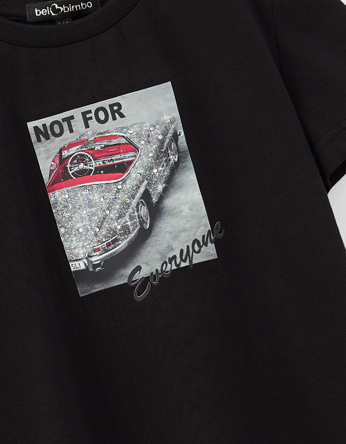 Чёрная футболка для девочки