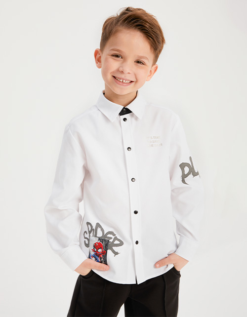 Белая рубашка для мальчика Белая рубашка для мальчика