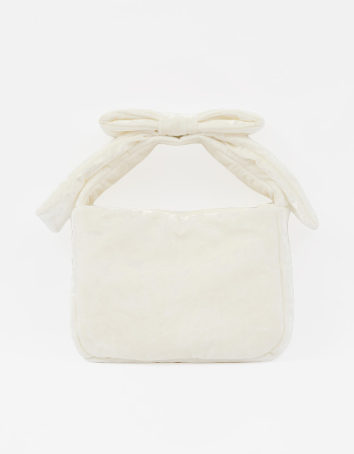 Стильная молочная бархатная сумка для девочки