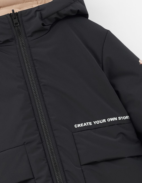 Зимняя двухсторонняя куртка для девочки