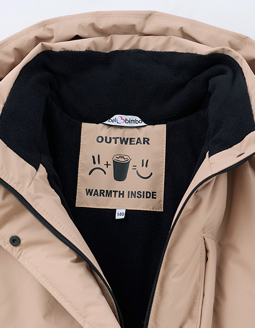 Бежевая зимняя куртка для девочки