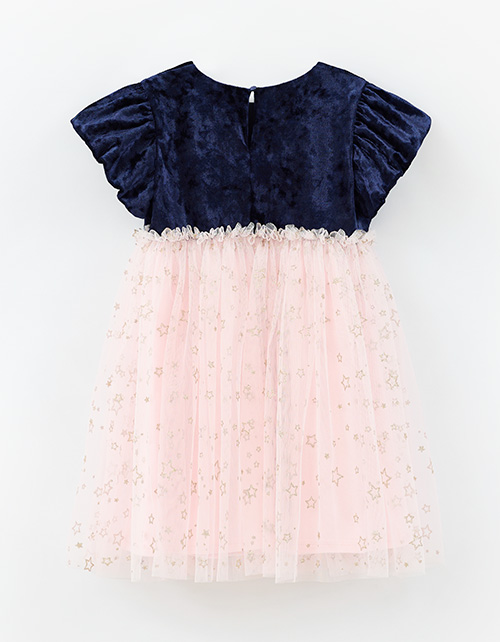 Контрастное платье звезды для девочки Контрастное платье звезды для девочки