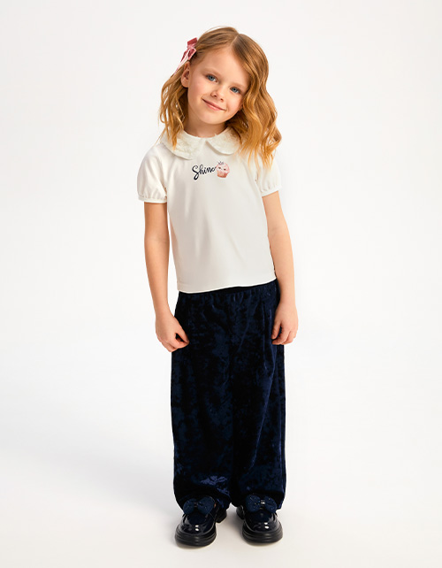 Брюки бархат для девочки