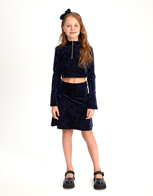 Бархатный кроп-топ для девочки Бархатный кроп-топ для девочки