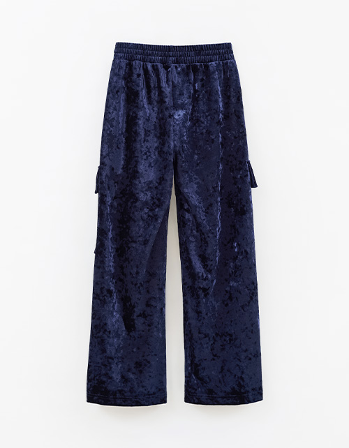 Бархатные брюки-карго для девочки