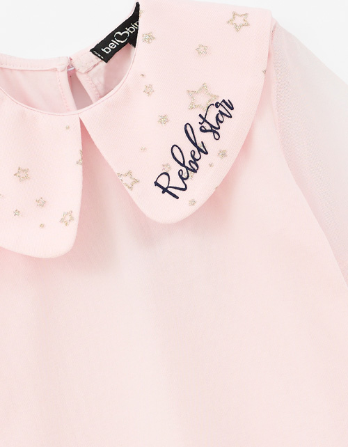 Футболка с воротником для девочки Футболка с воротником для девочки